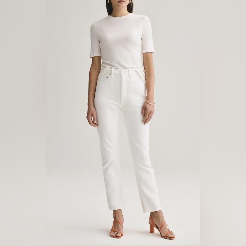 Agolde High Rise Riley Straight Crop Jeans